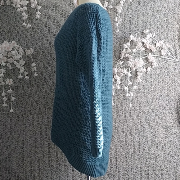 EUC Only Mine Silk Cashmere Teal Sweater - Picture 2 of 7